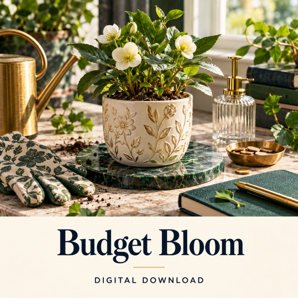 Budget Bloom digital download: illustrative wealth lifestyle image.