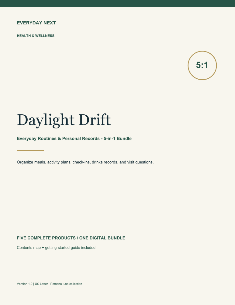 Daylight Drift - Everyday Routines & Personal Records - 5-in-1 Bundle cover