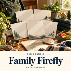 Family Firefly digital download: illustrative family & parenting lifestyle image.