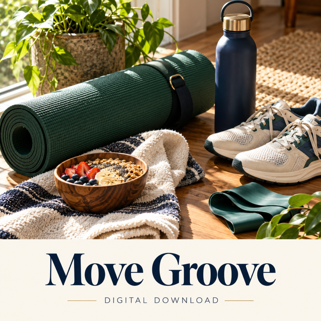 Move Groove digital download: illustrative health & wellness lifestyle image.