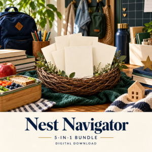 Nest Navigator digital download: illustrative family & parenting lifestyle image.
