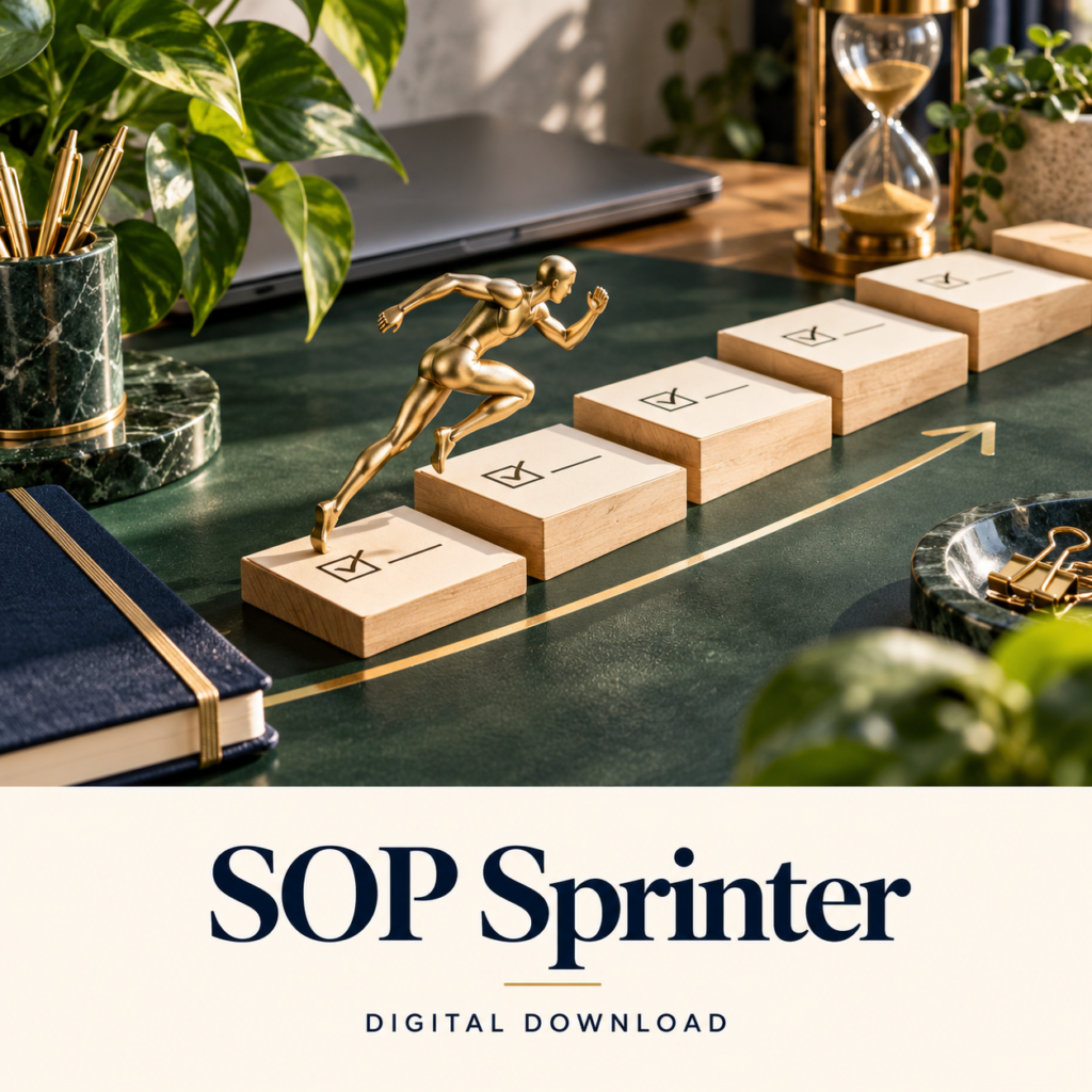 SOP Sprinter digital download: illustrative productivity lifestyle image.