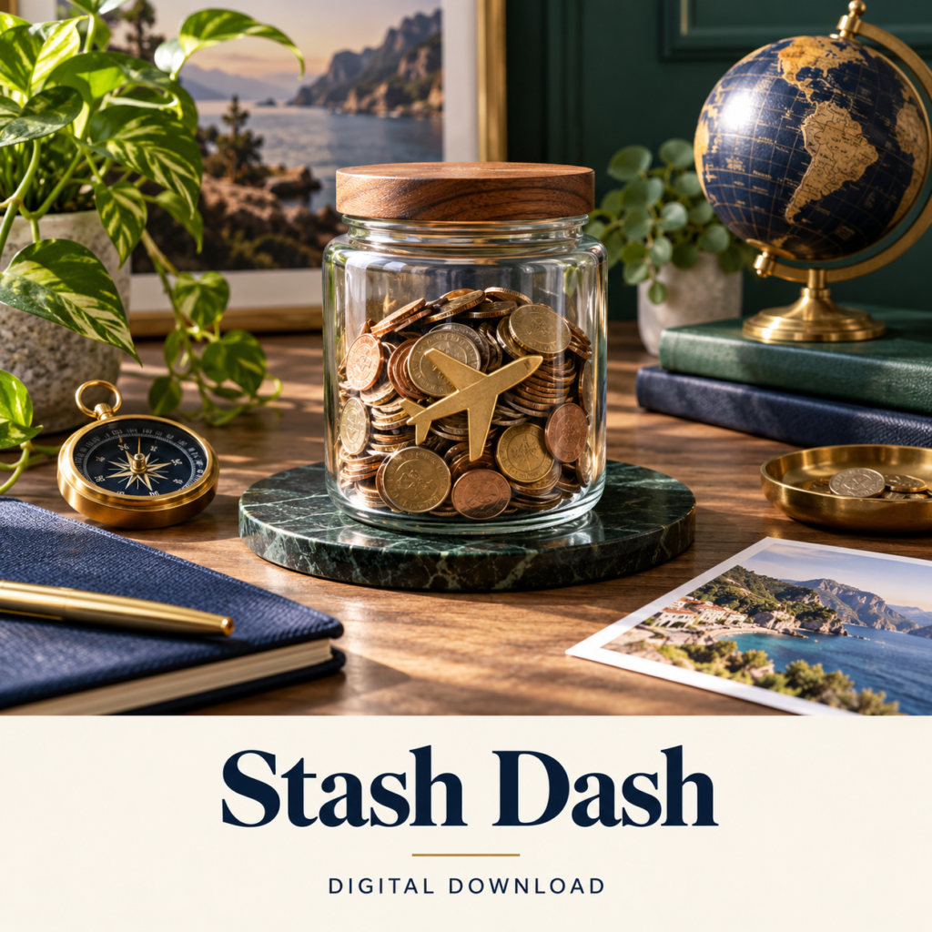 Stash Dash digital download: illustrative wealth lifestyle image.