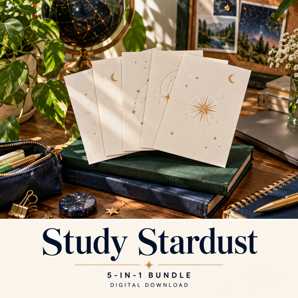 Study Stardust digital download: illustrative education & learning lifestyle image.