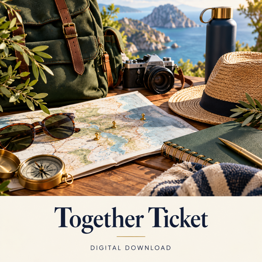 Together Ticket digital download: illustrative travel lifestyle image.